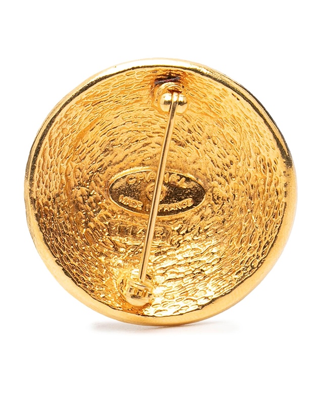 Pre-Loved by Azura Reborn - Pre-Loved Gold Plated 31 Rue Cambon Round Brooch