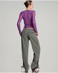 Love and Nostalgia - Big Baddie Pant - Army Smoke
