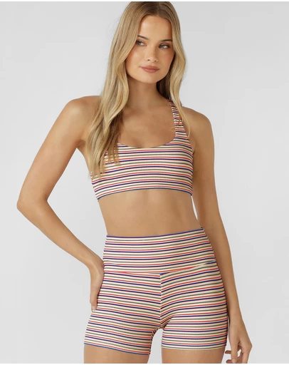 Lorna Jane - Retro Stripe Rib Sports Bra