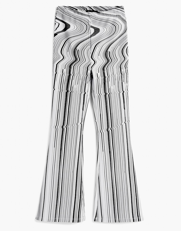 Desigual - Elastic pants with distorted stripes