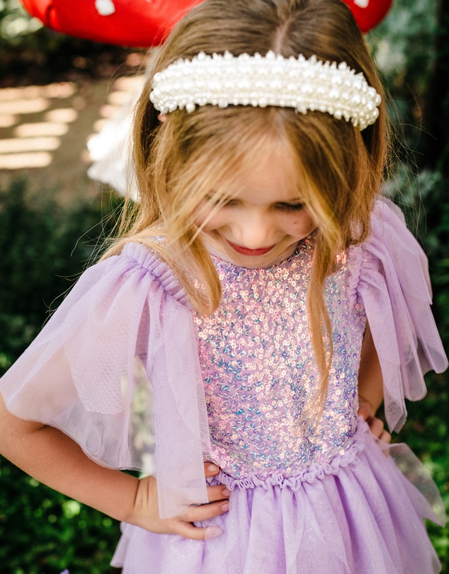Fleur Harris - 'The Magic Faraway Tree' Sequin Fairy Dress in Lilac