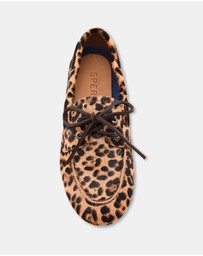 Sperry - Slim Boat Leather Pony Hair Leopard- Women's