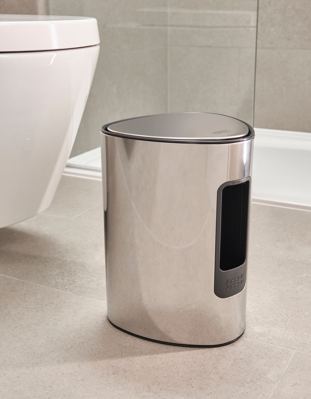Joseph Joseph - EasyStore™ Luxe Stainless Steel 5L Pedal Bin with Liner Storage