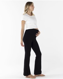 Angel Maternity - Celia Maternity Cotton Crop Tee - White