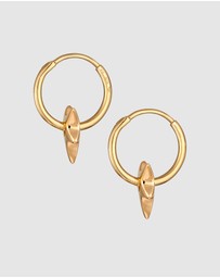 Elli Jewelry - Earrings Hoops Star 925 Sterling Silver Gold-Plated