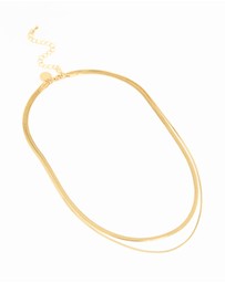 Lovisa - Waterproof Gold Plated Stainless Steel Snake Chain Fine Layered Necklace