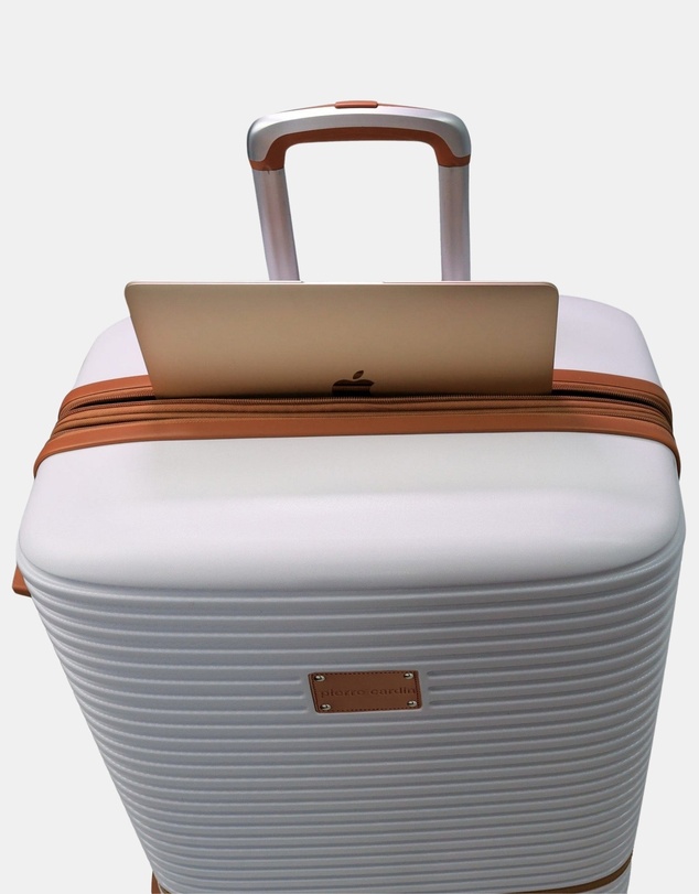 Pierre Cardin - Pierre Cardin Classique Cabin White Hard Shell with Mini Beauty Case Set