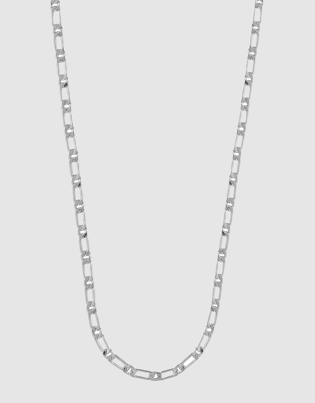 Wanderlust + Co - Figaro Chain Silver Necklace