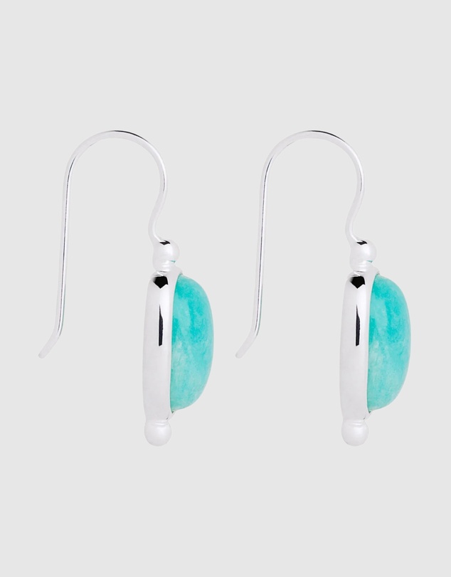 Najo - Fleur Silver Amazonite Earrings