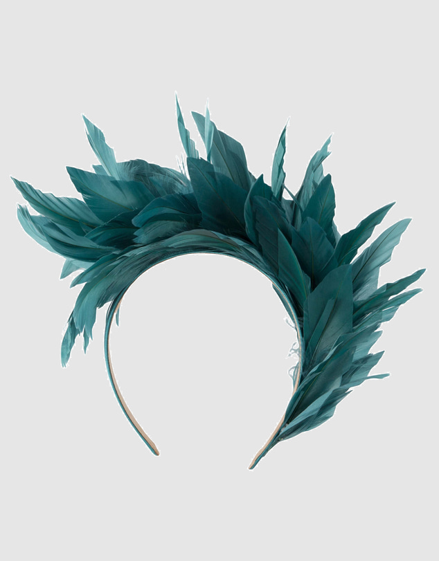 Max Alexander - Modern Teal Green Racing Fascinator