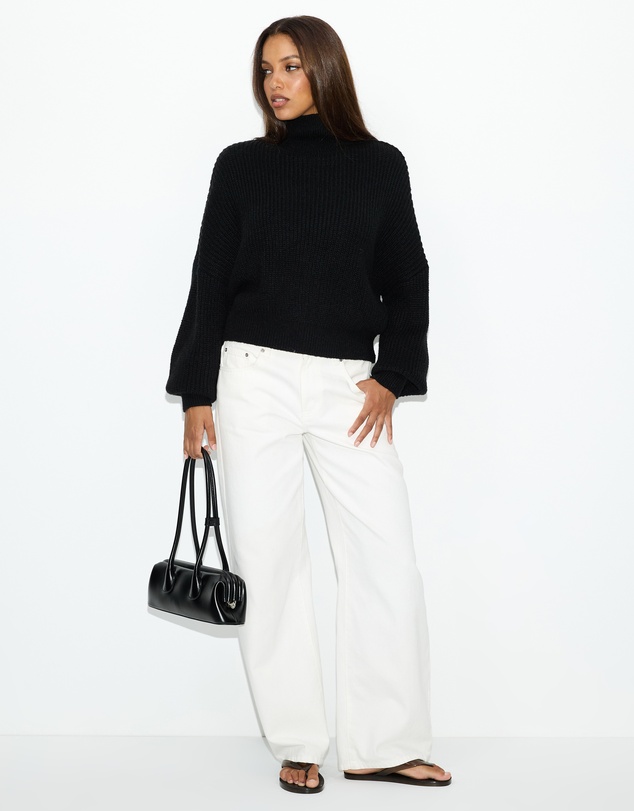 Dazie - Riley Funnel Neck Knit Jumper