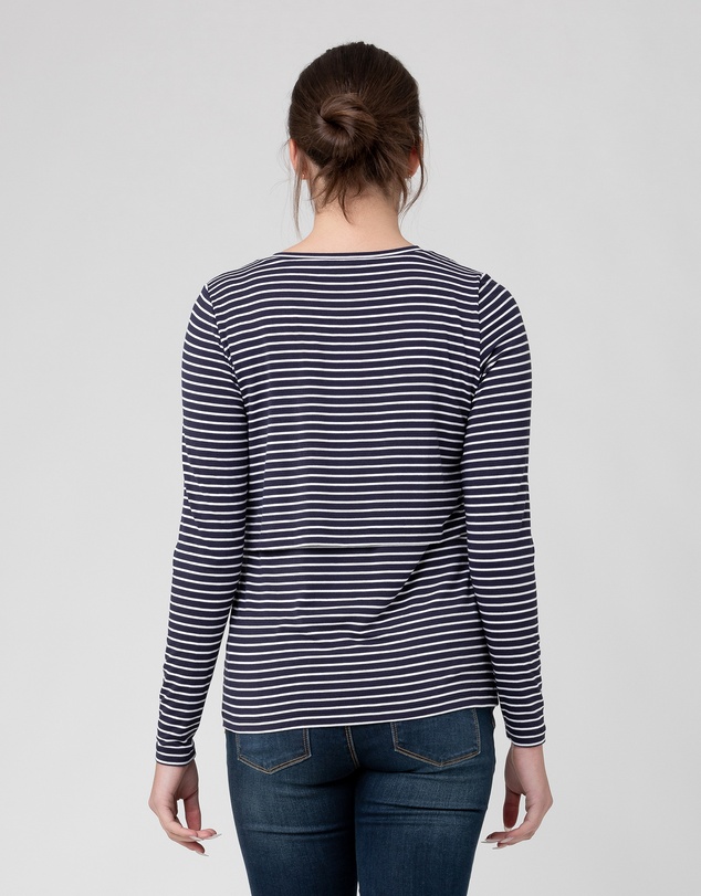Ripe Maternity - Stripe Layered Nursing Top