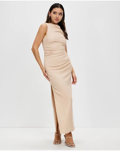 Third Form - Electric Tucked Maxi Tank Dress