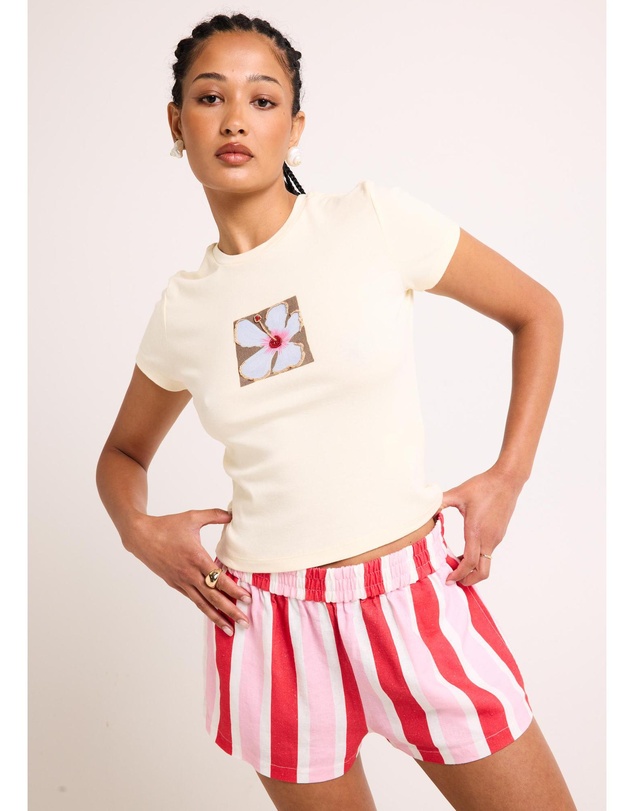 Subtitled - Hibiscus Hideaway Baby Tee