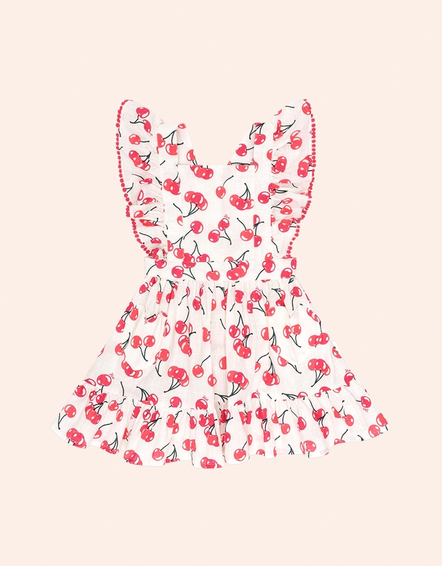 Huxbaby - Cherry Pinafore Dress - ICONIC EXCLUSIVE - Babies-Teens