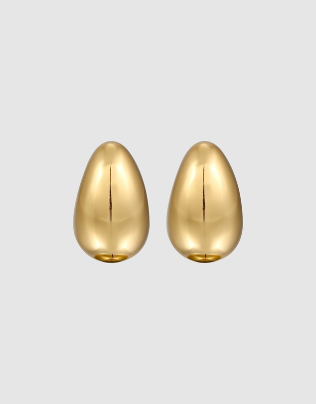 Elli Jewelry - Polished Teardrop Stud Earrings in Gold-Plated 925 Silver