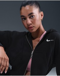 Nike - Sportswear Phoenix Fleece Loose Full-Zip Cropped Hoodie