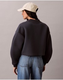 Calvin Klein Jeans - Smooth Cropped Relaxed Bomber Jacket