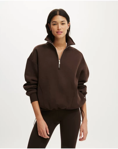 Cotton On Body Active - Plush Half Zip Sweatshirt