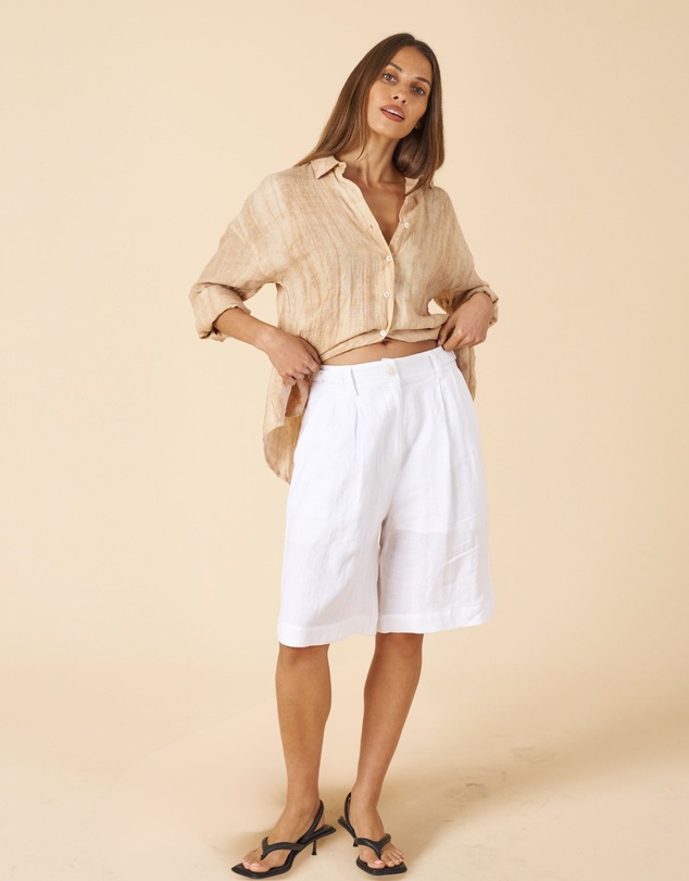 CAMIXA - Bermuda Linen Shorts Jorts