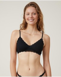 Cotton On Body - Organic Cotton Lace Padded Bralette