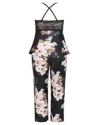 City Chic - Plus size Arcadia Cami Pant Set - black