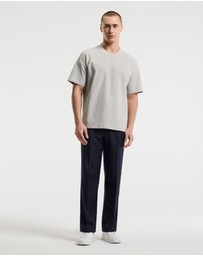 Calibre - Loose Fit Crepe T-shirt Light Grey