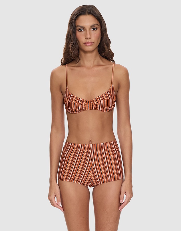 Thrills - Aftersun Stripe Boyleg Bikini Bottom