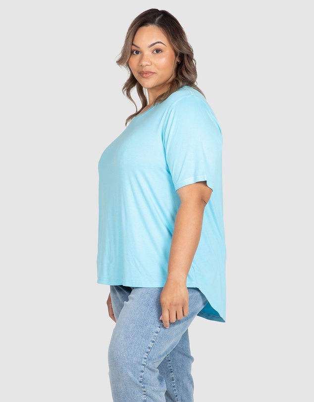 Love Your Wardrobe - Kelly Dipped Hem T-shirt