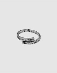Haze & Glory - ICONIC EXCLUSIVE - Ring Men Twisted Eye Hammered in 925 Sterling Silver