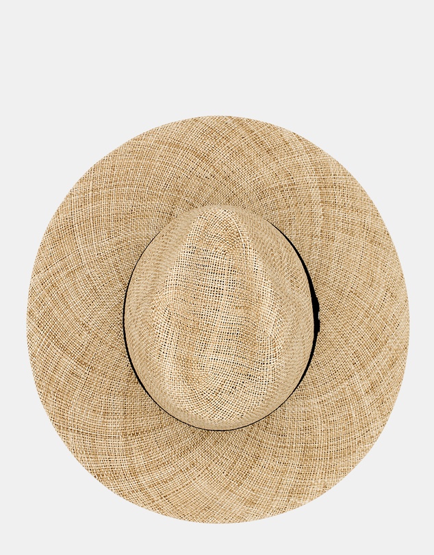 Morgan & Taylor - Kiran Woven Straw Fedora in Natural Beige