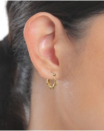 Elli Jewelry - Melted Hoop Earrings in Gold-Plated 925 Sterling Silver
