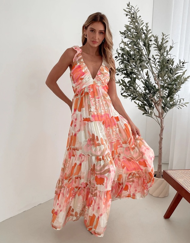 Esther & Co - Mariel Dress - Pink Floral