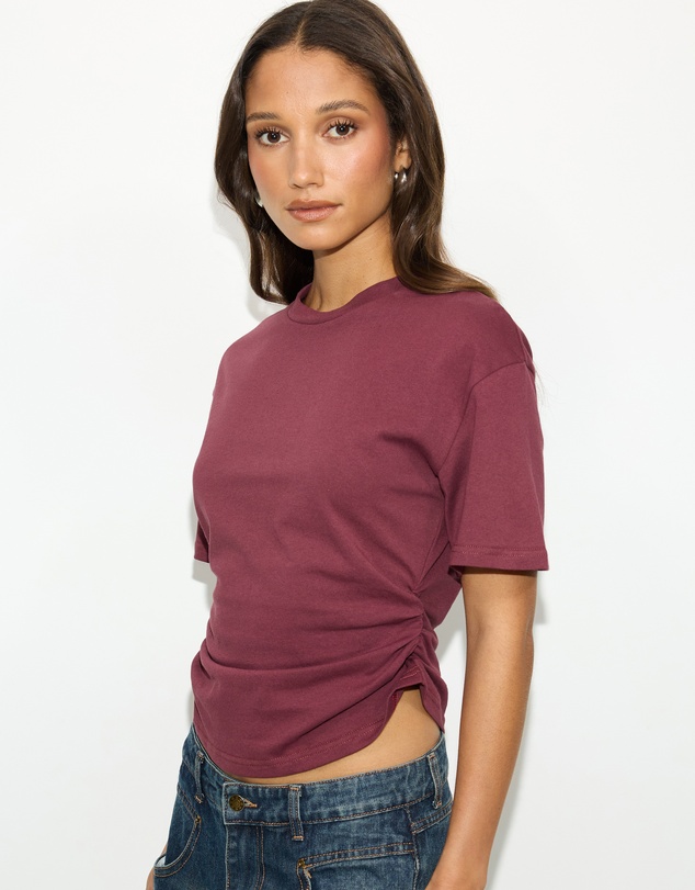 Dazie - Mia Cinched Short Sleeve Tee