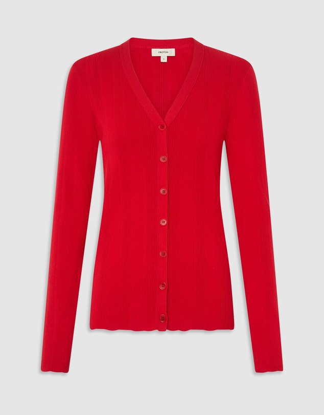 Oroton - Ribbed Cardigan