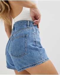 Dazie - Azure Escape Denim Shorts