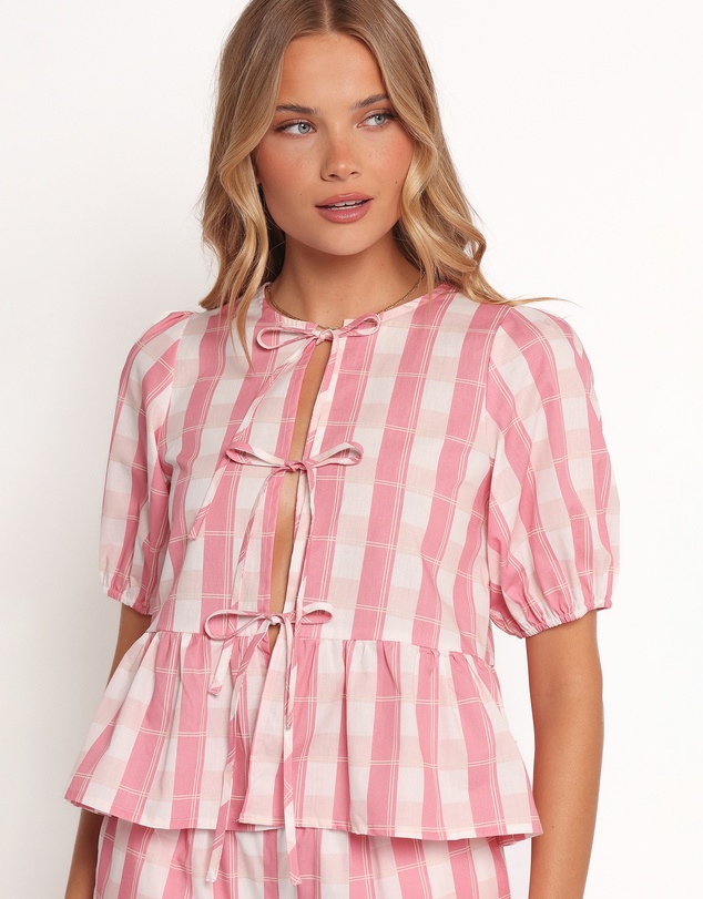 Petal & Pup - Deborah Short Set - Pink Gingham