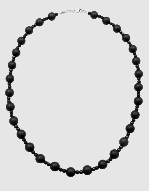 Haze & Glory - ICONIC EXCLUSIVE - Necklace Men Onyx Beads 925 Sterling Silver