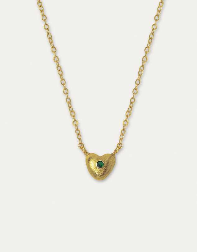 Ottoman Hands - Marina Green Heart Necklace