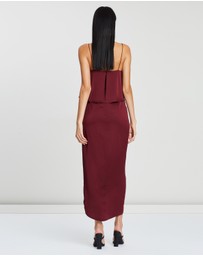 Shona Joy - Luxe Draped Cocktail Frill Dress