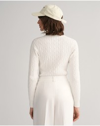 Gant - Stretch Cotton Cable V-Neck Knit