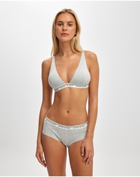 Cotton On Body - Branded Cotton Plunge Triangle Bralette