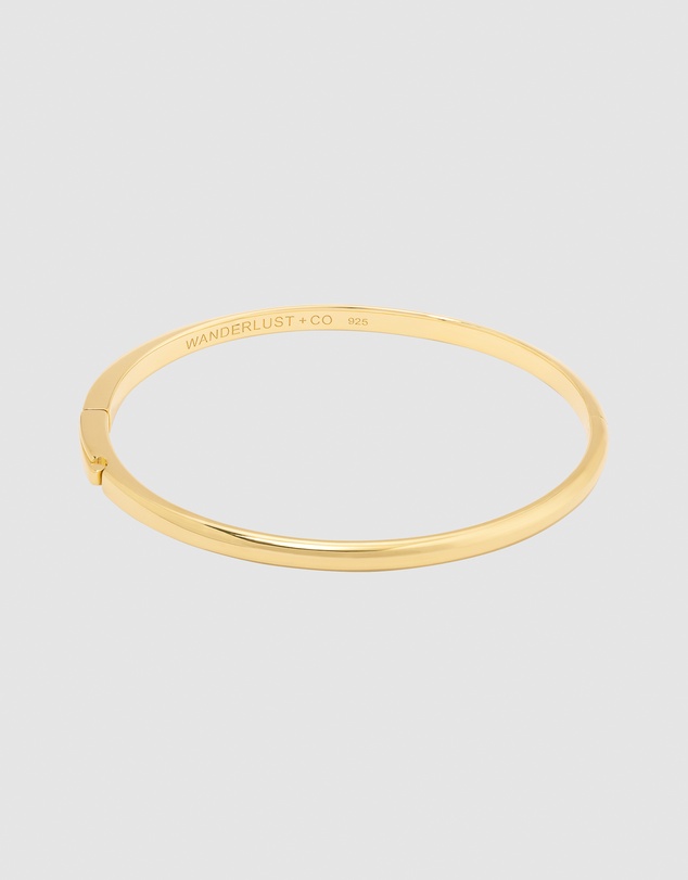 Wanderlust + Co - Classic 14K Gold Vermeil Bangle