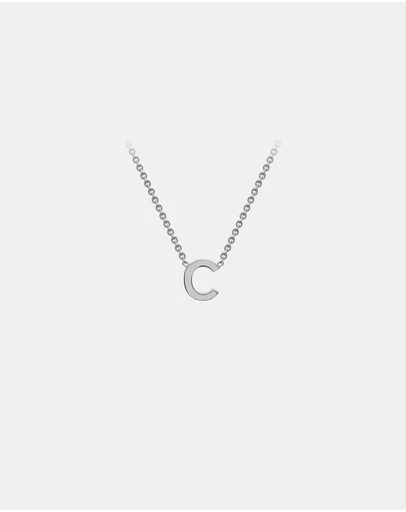 Zoe Olivia - 9K White Gold Initial C Necklace