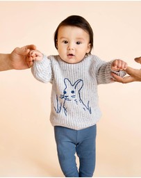 Bebe by Minihaha - Bunny Hand Emb Knit Jumper - Babies