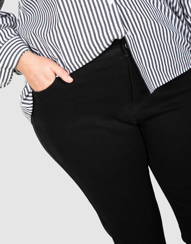 Love Your Wardrobe - Lexi Overdyed Black Denim Jeans