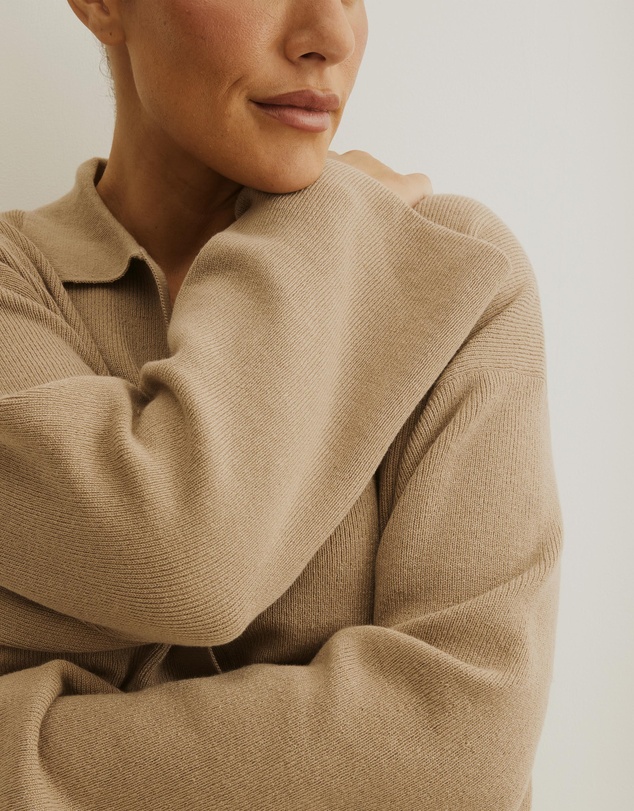 Atmos&Here Curvy - Jay Relaxed Rib Cardigan