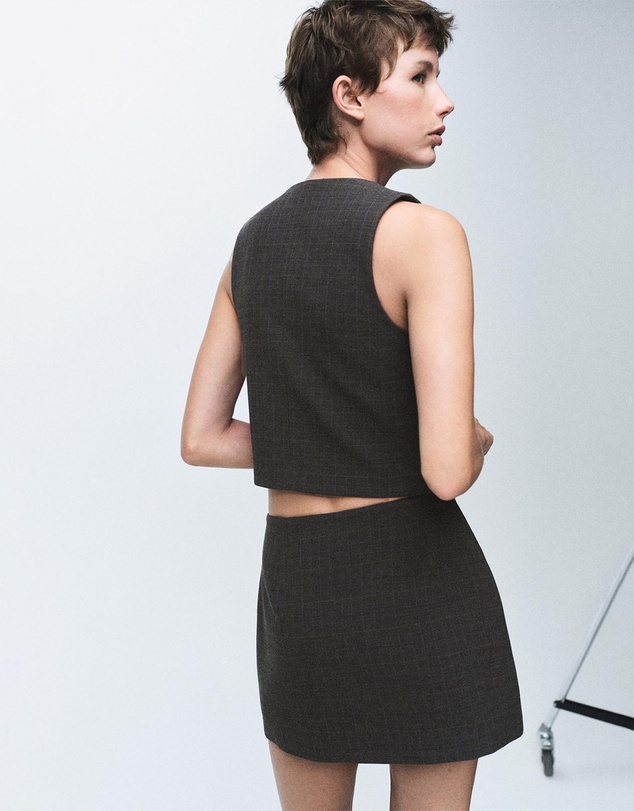 M.N.G - Check Wrap Skirt