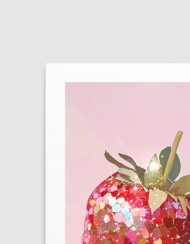 Olive et Oriel - Sparkling Strawberries by Melloi Art Prints Art Print