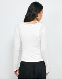 AERE - Tara Layered Jersey Top